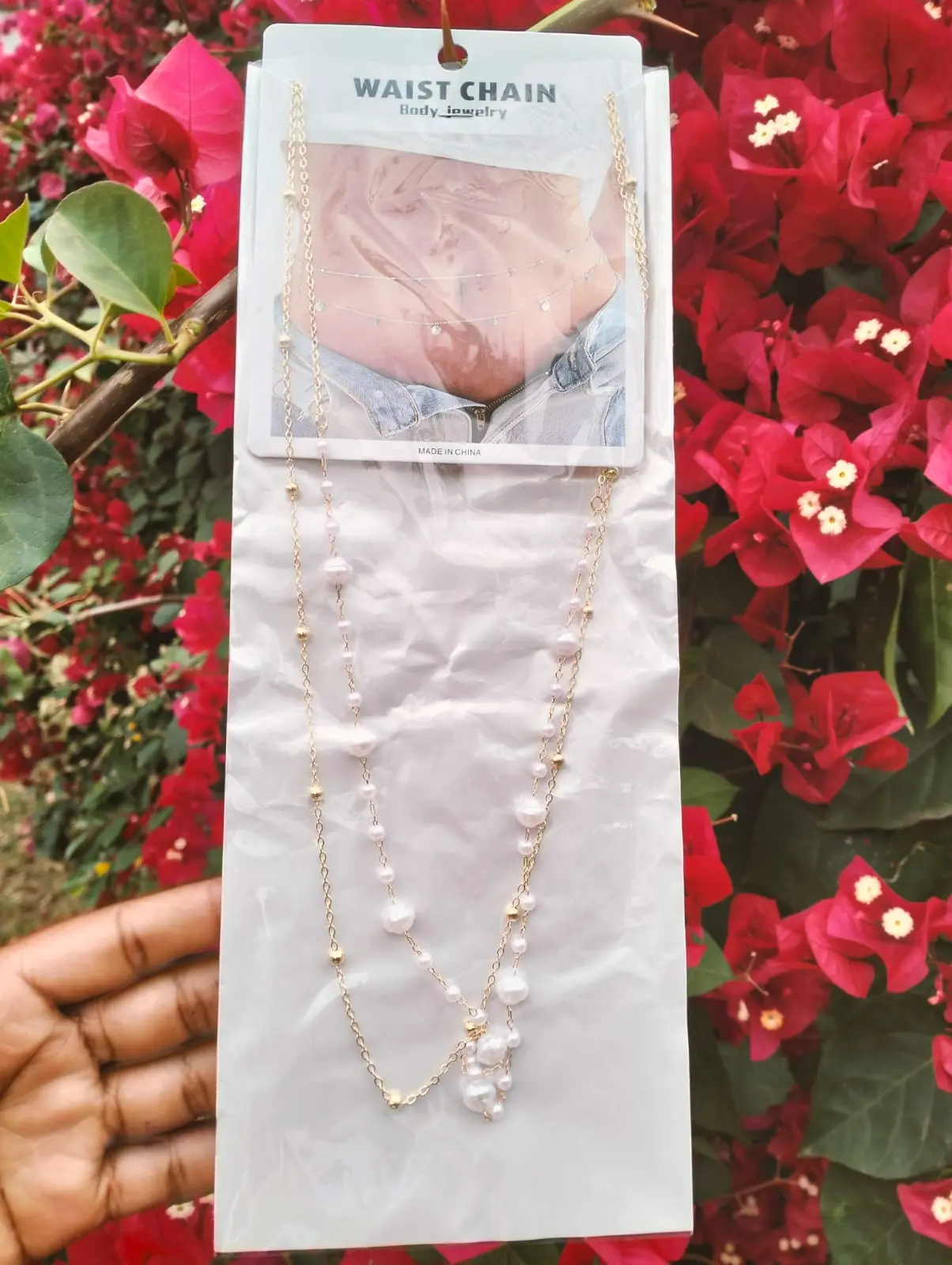 Pearl & Gold Waist Chain - Image 2