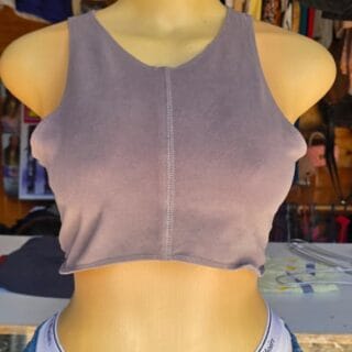 Grey Racerback Crop Top