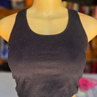 Black Racerback Crop Top
