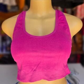 Hot Magenta Pink Racerback Crop Top