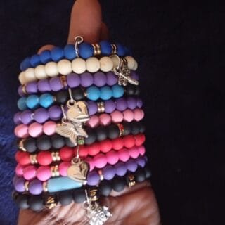 Matte Rainbow Charm Bracelet