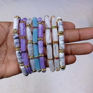 Pastel Tube Bead Bracelet