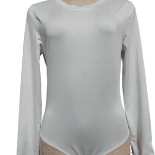 White Long Sleeve Bodysuit (Size M)
