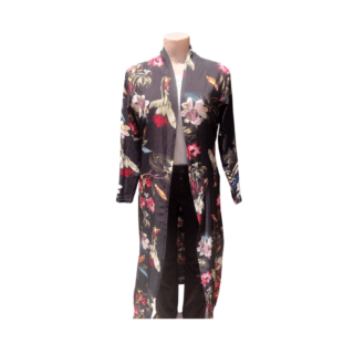 Floral Patterned Open Front Kimono (Size M/L)
