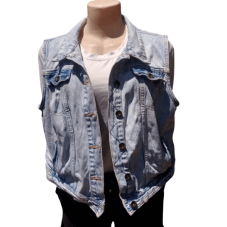 Light Wash Denim Vest (Size L)