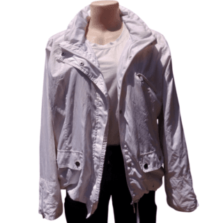 White Lightweight Technical Windbreaker (Size L)