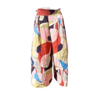 Abstract Print Wide-Leg Culottes (Size 14/XL)