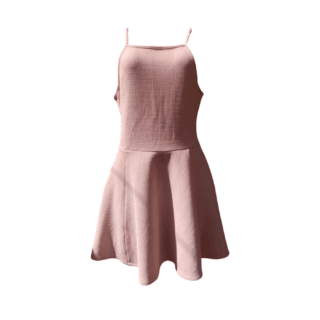 Blush Textured Skater Dress (Size 12/L)