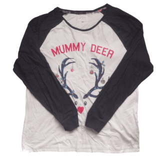 Navy Raglan Long Sleeve Tee (Size L)