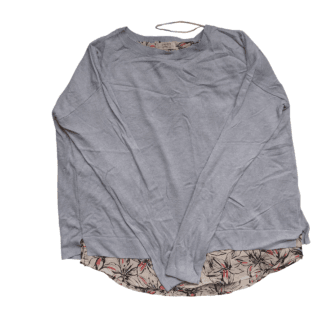 Sky Blue Lightweight Crewneck Sweater + Blouse (Size L)