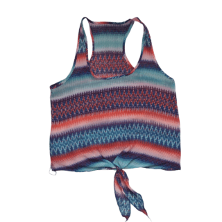 Multi-Color Chevron Tie-Front Tank (Size L)
