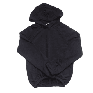 Black Fleece-Lined Hoodie (Size S)