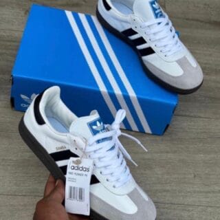 Classic White & Black Adidas Sambas