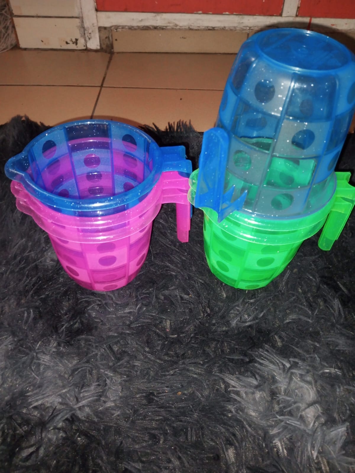 Polka-Dot Textured Plastic Mug