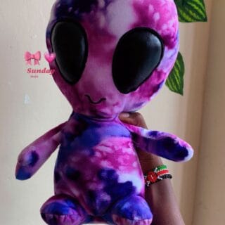 Purple Tie-Dye Alien Plush