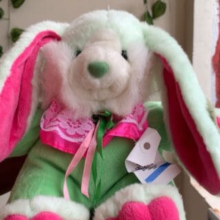 Lace-Collar Mint & Pink Bunny