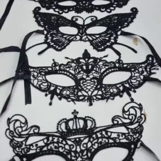 Black Lace Masks