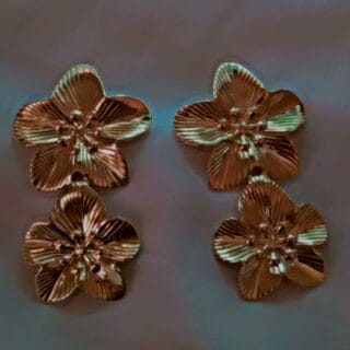 Golden Tiered Plumeria Drop Earrings