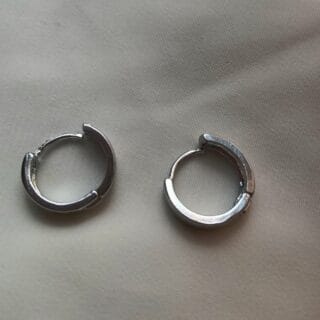 Classic Silver Huggie Hoops