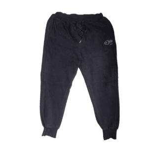 Fish Bone Logo Black Joggers (L)