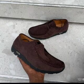 Dark Chocolate Suede Clarks Wallabees