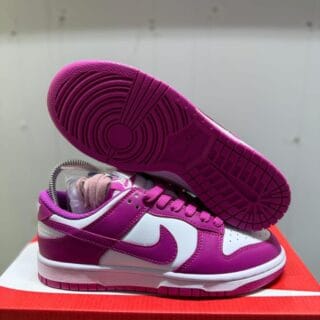 Active Fuchsia & White Nike Dunk Lows