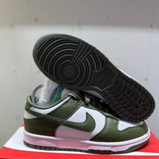 Olive Green & White Nike Dunk Lows