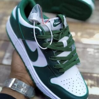 Green & White Nike Dunk Lows