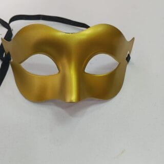 Metallic Gold Plain Masquerade Mask