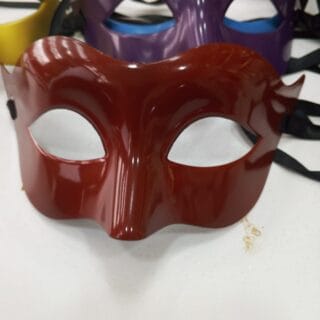 Classic Maroon Plain Masquerade Mask